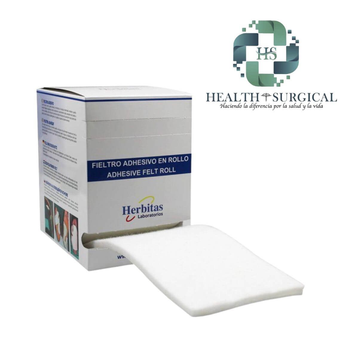 CAJA DE FIELTRO ADHESIVO 5mmx10cmx3m